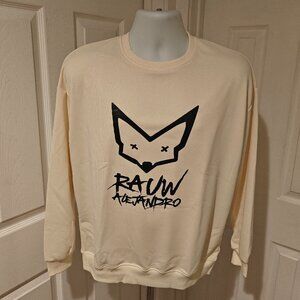 Rauw Alejandro Sweater Beige Men's Size S Graphic Top